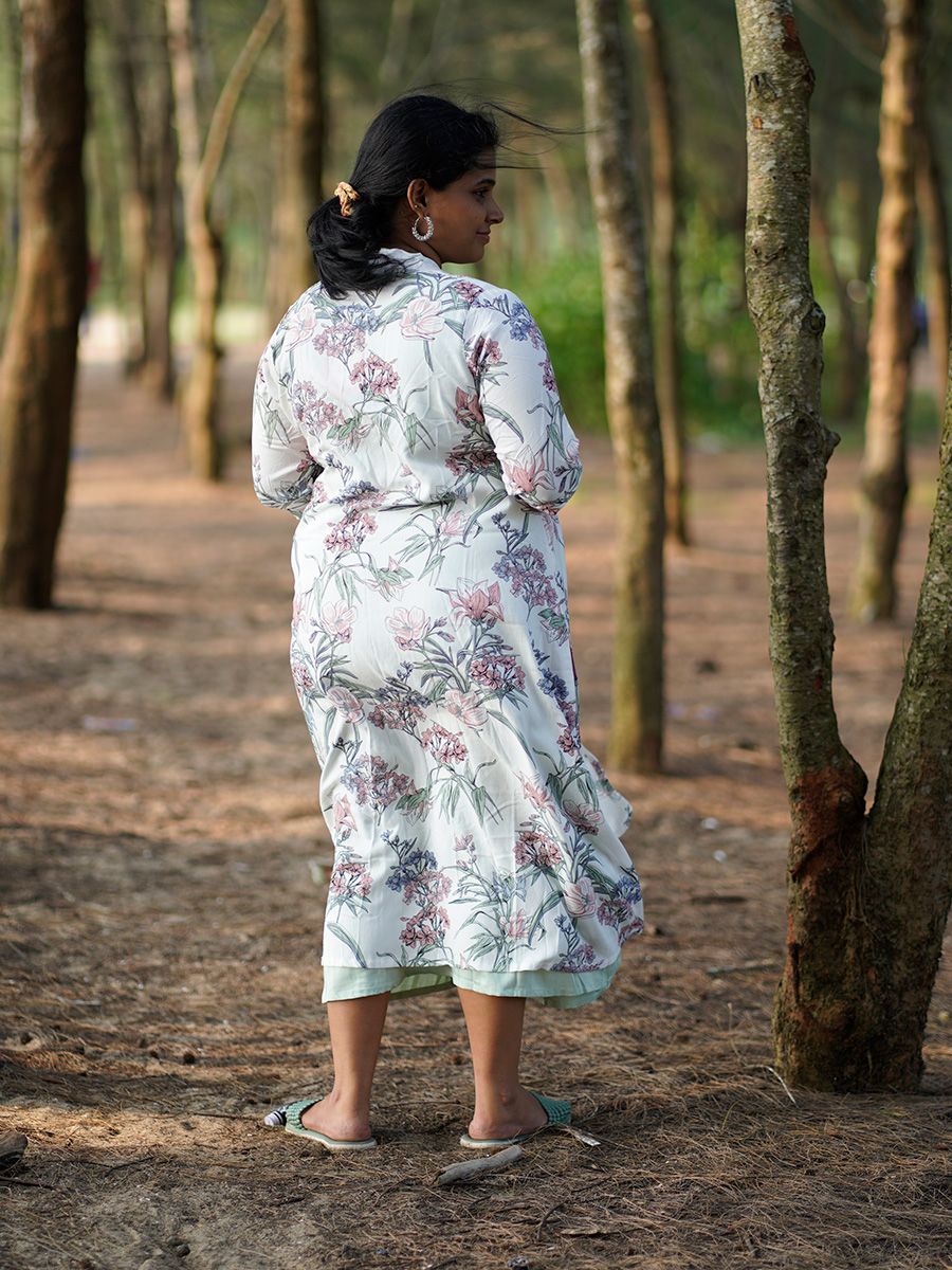 Maternity Sleeveless Dress with Jacket- Indra L Green