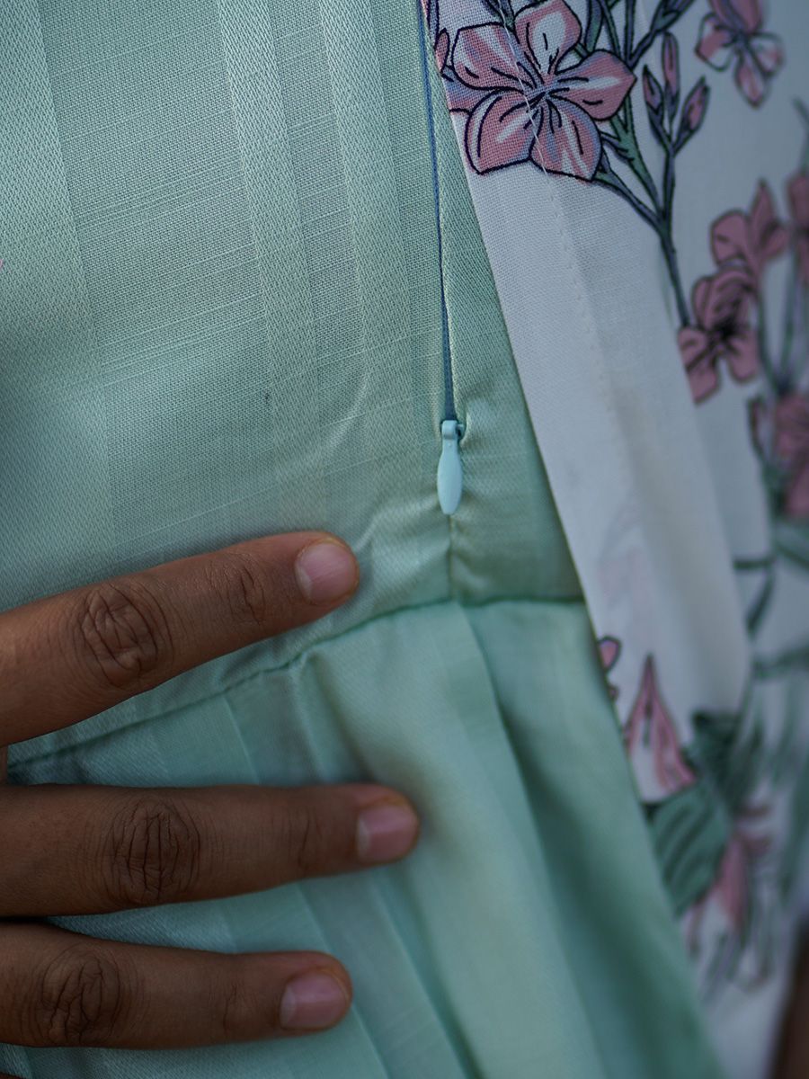 Maternity Sleeveless Dress with Jacket- Indra L Green