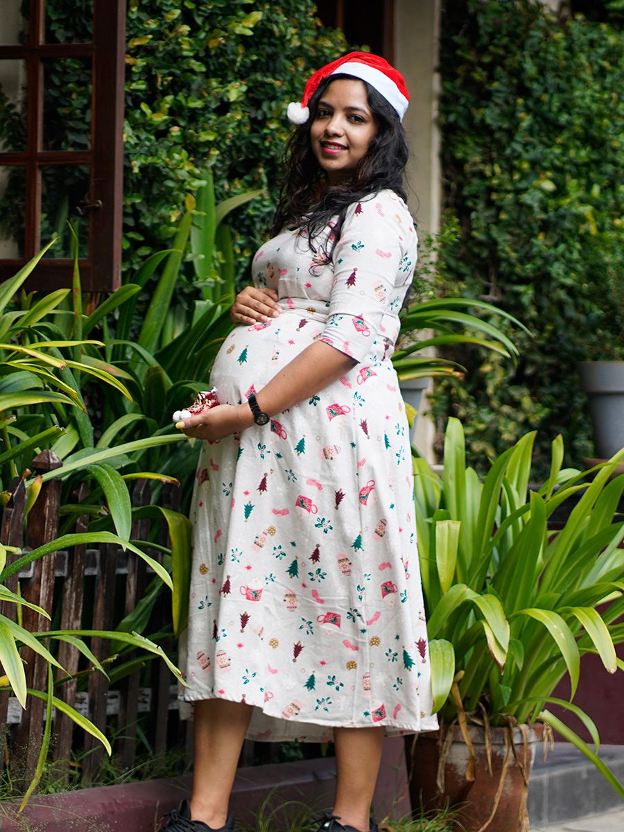 Maternity Short Dress- Piya l Grey