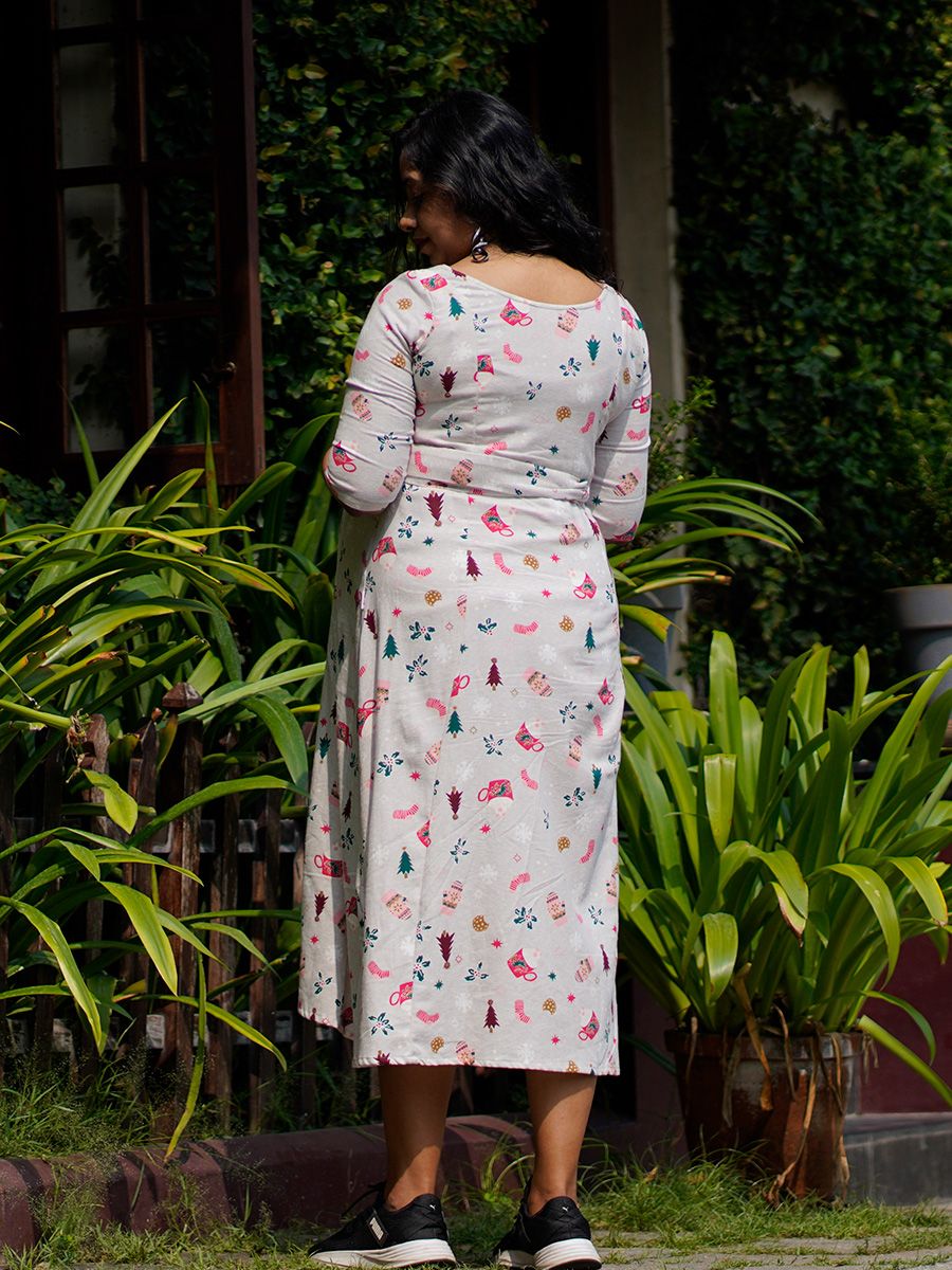 Maternity Short Dress- Piya l Grey