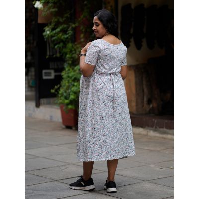 Maternity Short Zipless Dress-  Offwhite Gilda