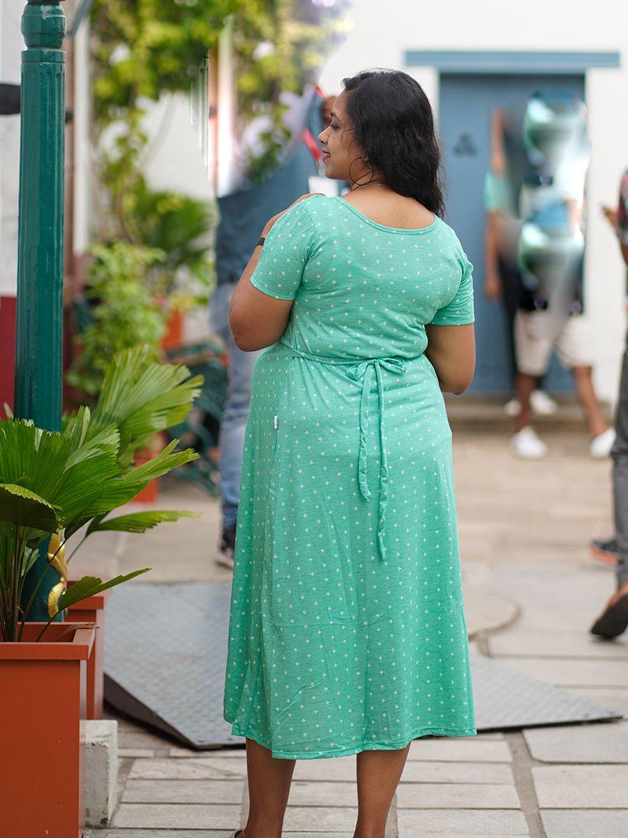 Maternity Short Zipless Dress-  Gilda Green