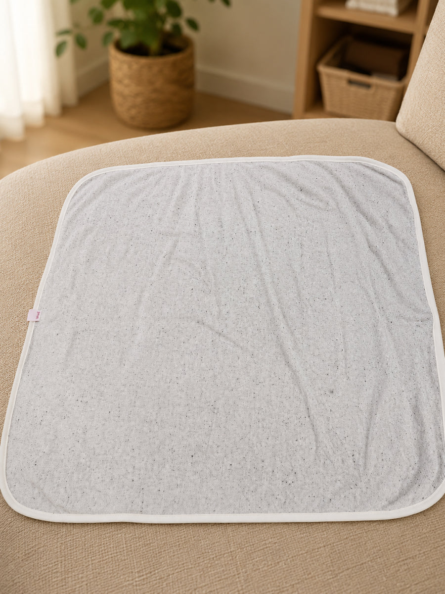Ziva Premium Soft Terry Hooded Baby Towel | Light Grey | Plain Colour | Soft, Highly Absorbent & Quick Dry