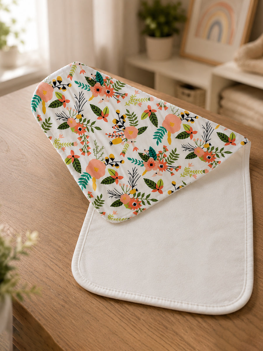 Ziva Premium Cotton Baby Burp Cloth – Soft, Absorbent & Multipurpose | Assorted Prints | 3 Pieces