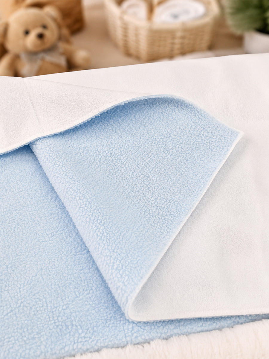 Ziva Baby Dry Sheet (Bed Protector) | Extra Absorbent | Waterproof & Breathable | Light Blue | Medium (90 × 70 cm)