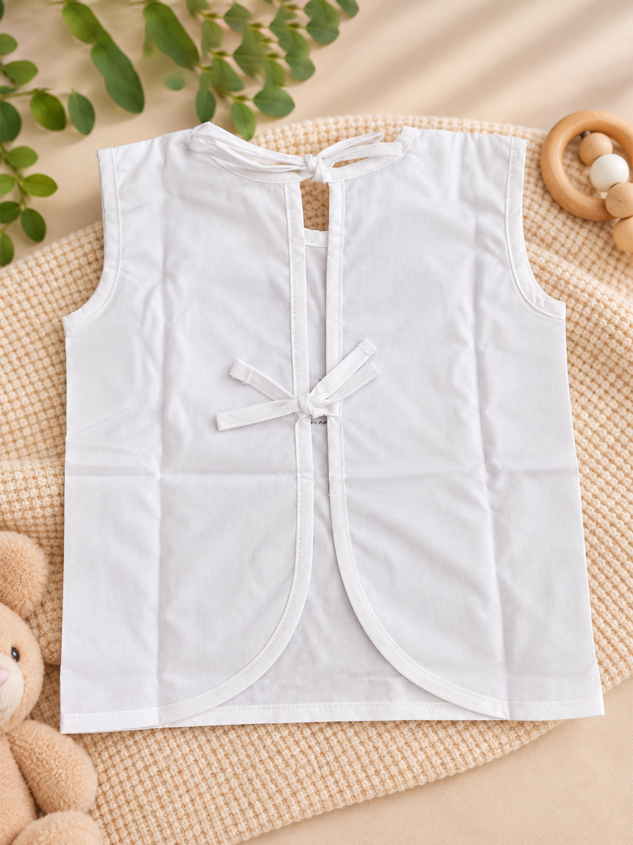 Ziva Premium Cotton Embroidery Jabla – Back Tie Newborn Baby Wear | Cute Vehicle Embroidery | 6 Pieces