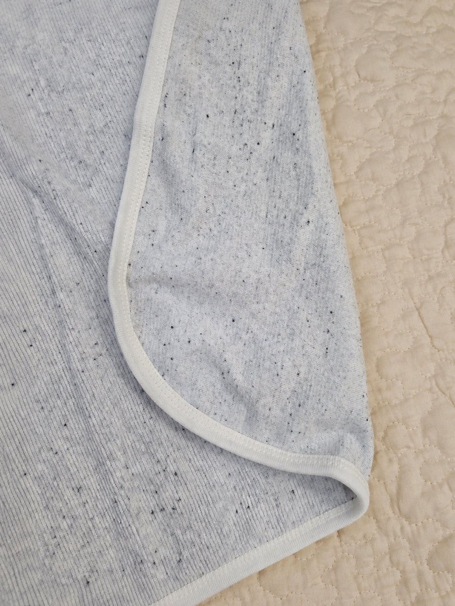Ziva Premium Soft Terry Hooded Baby Towel | Light Grey | Plain Colour | Soft, Highly Absorbent & Quick Dry