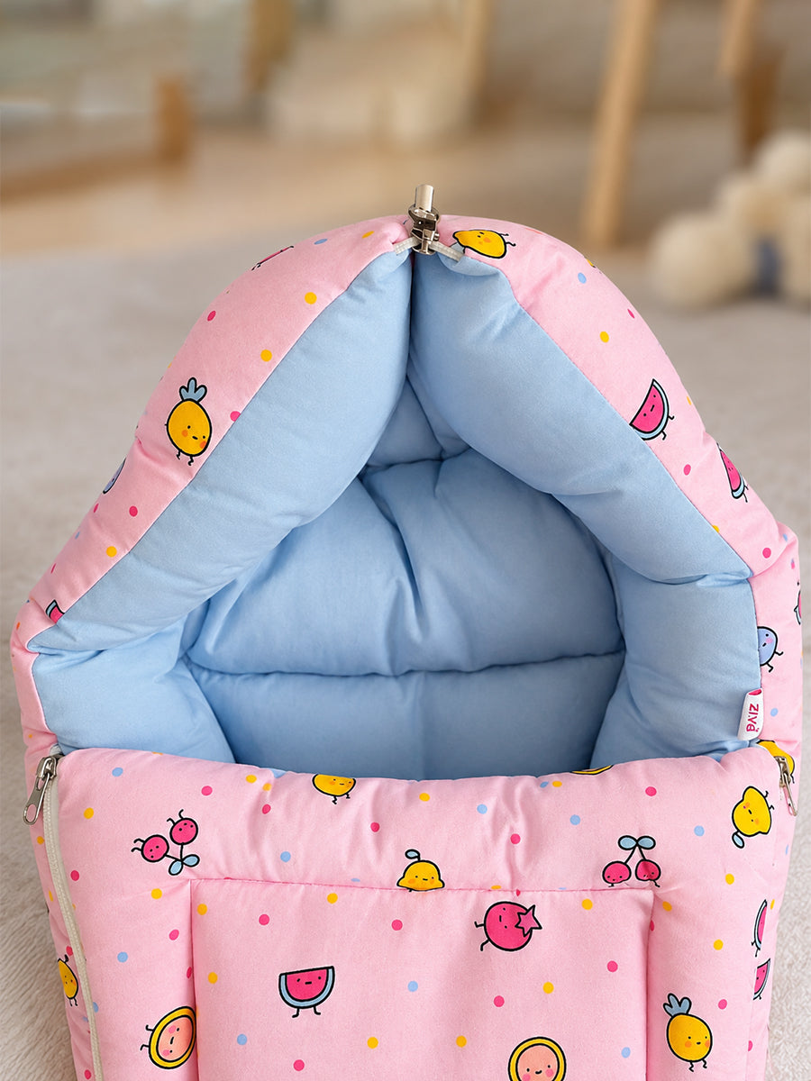 Double Shade Baby Bed Fruit Print