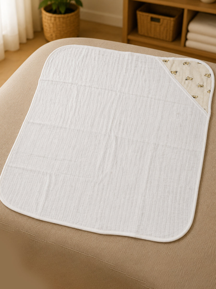 Ziva Premium Quilted Hooded Baby Towel | Off White & Light Yellow | Classic Winnie the Pooh Print | Soft, Absorbent & Quick Dry