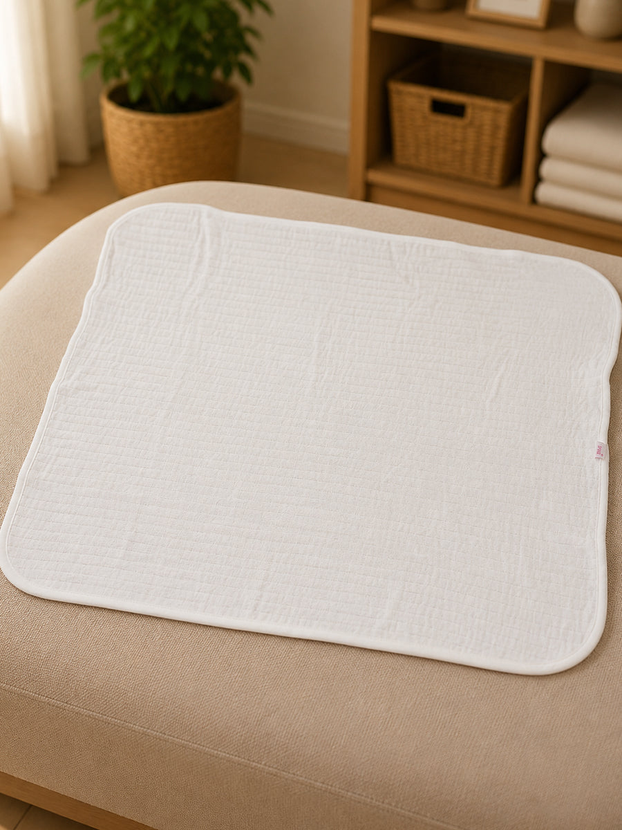 Ziva Premium Quilted Hooded Baby Towel | Off White | Plain Colour | Soft, Absorbent & Quick Dry