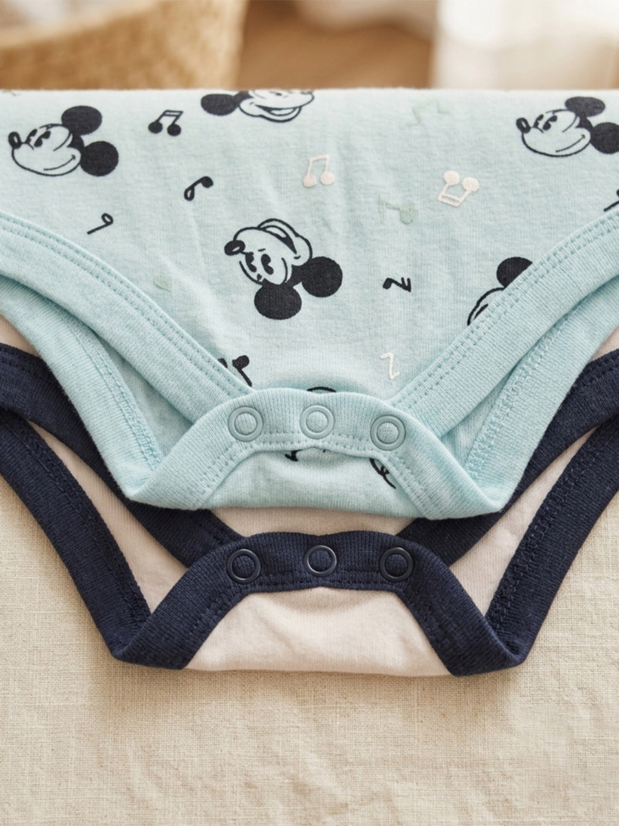 Baby Knitted Cotton Sleeveless Romper Combo ,Pack of 2– Assorted Cartoon Prints | Bottom Press-Button Opening | Ziva Collected | Carefully Selected for Your Little One