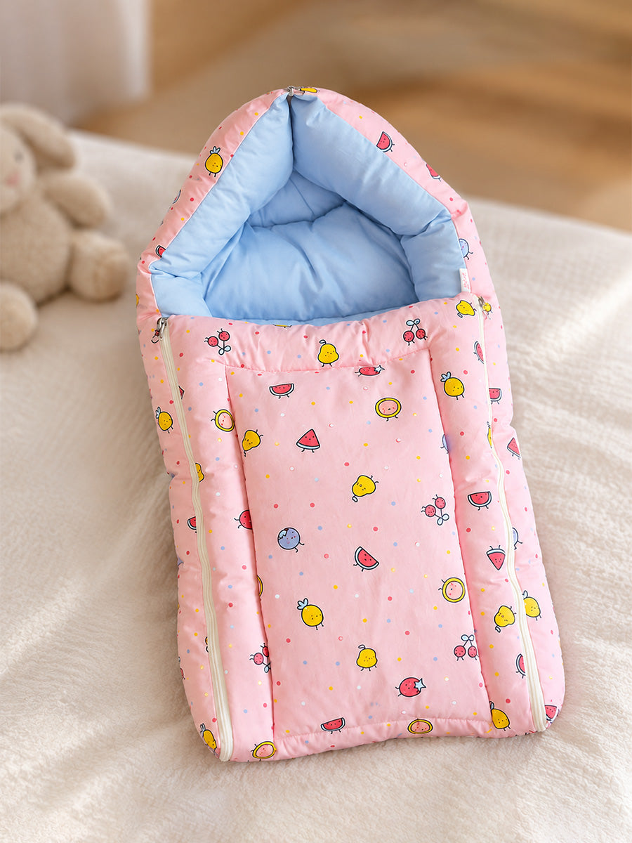 Double Shade Baby Bed Fruit Print
