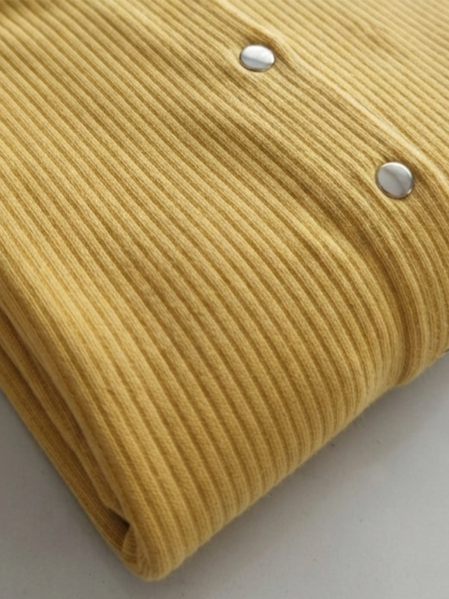 Ziva Multipurpose Nursing Cover – Premium Knitted Cotton Breastfeeding Cover with Press Buttons | Mustard Yellow