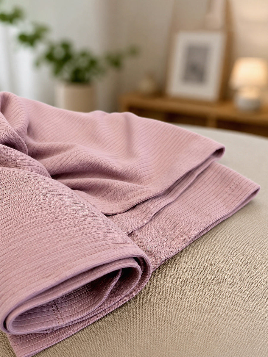 Ziva Multipurpose Nursing Cover – Premium Knitted Cotton Breastfeeding Cover with Press Buttons | Soft Rose Taupe