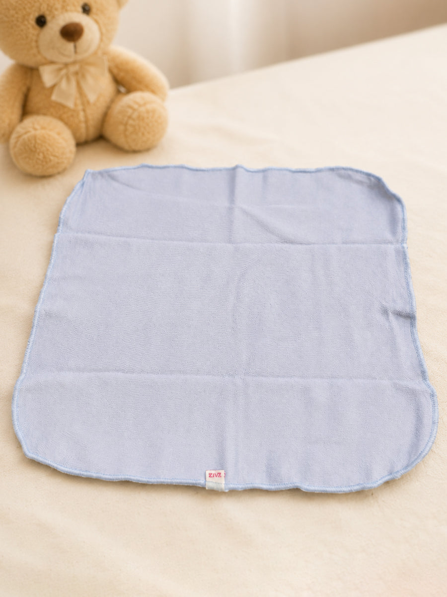 Ziva Baby Knitted Cotton Multipurpose Wipes & Kids Handkerchief – Earthy Pastel | 11" × 11" | Pack of 6