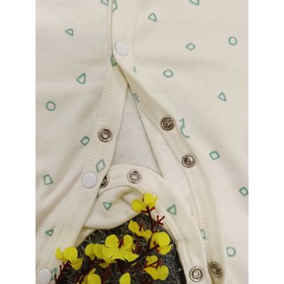 Baby Jumpsuit NB- Shapes Offwhite