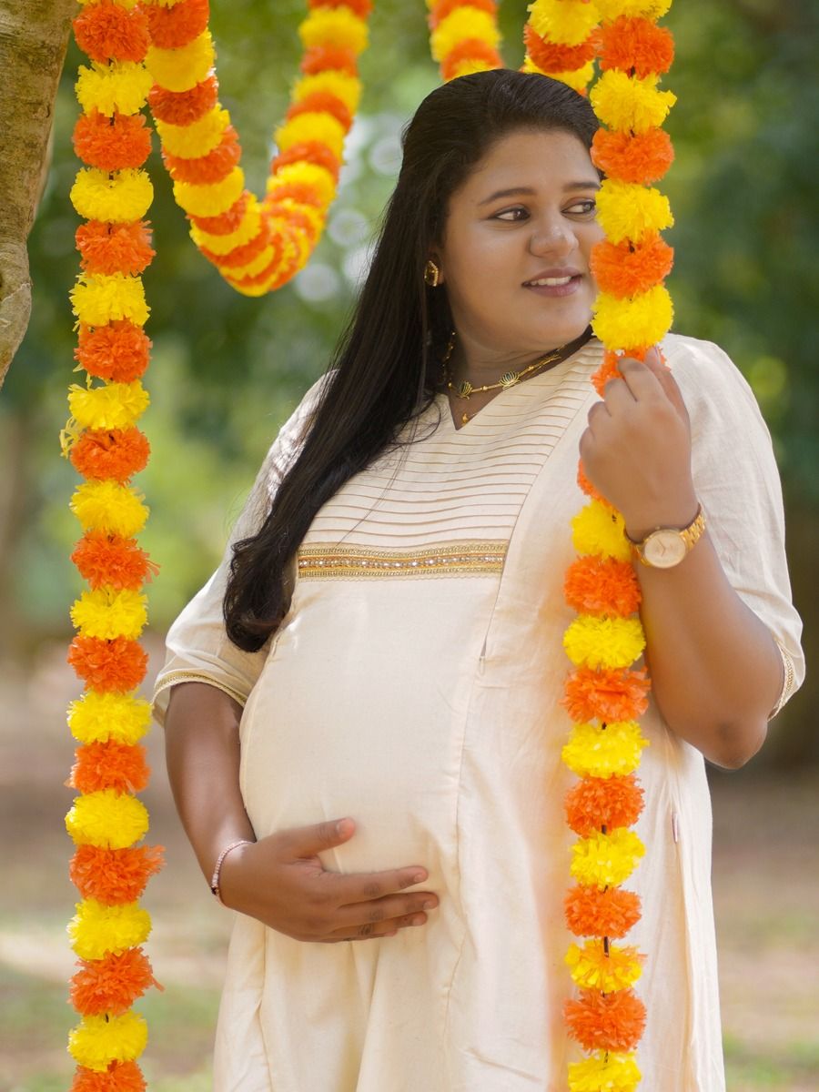 Maternity Midi Onam Festive Dress Ela Y