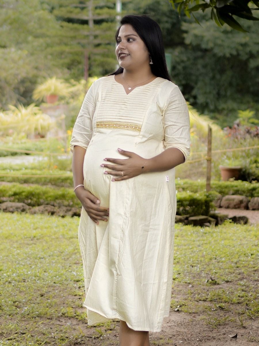 Maternity Midi Onam Festive Dress Ela
