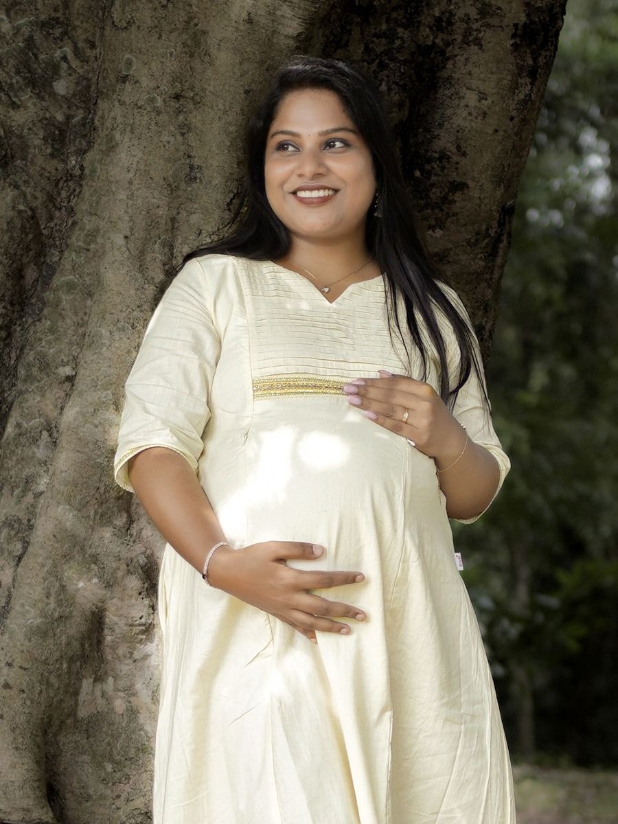 Maternity Midi Onam Festive Dress Ela