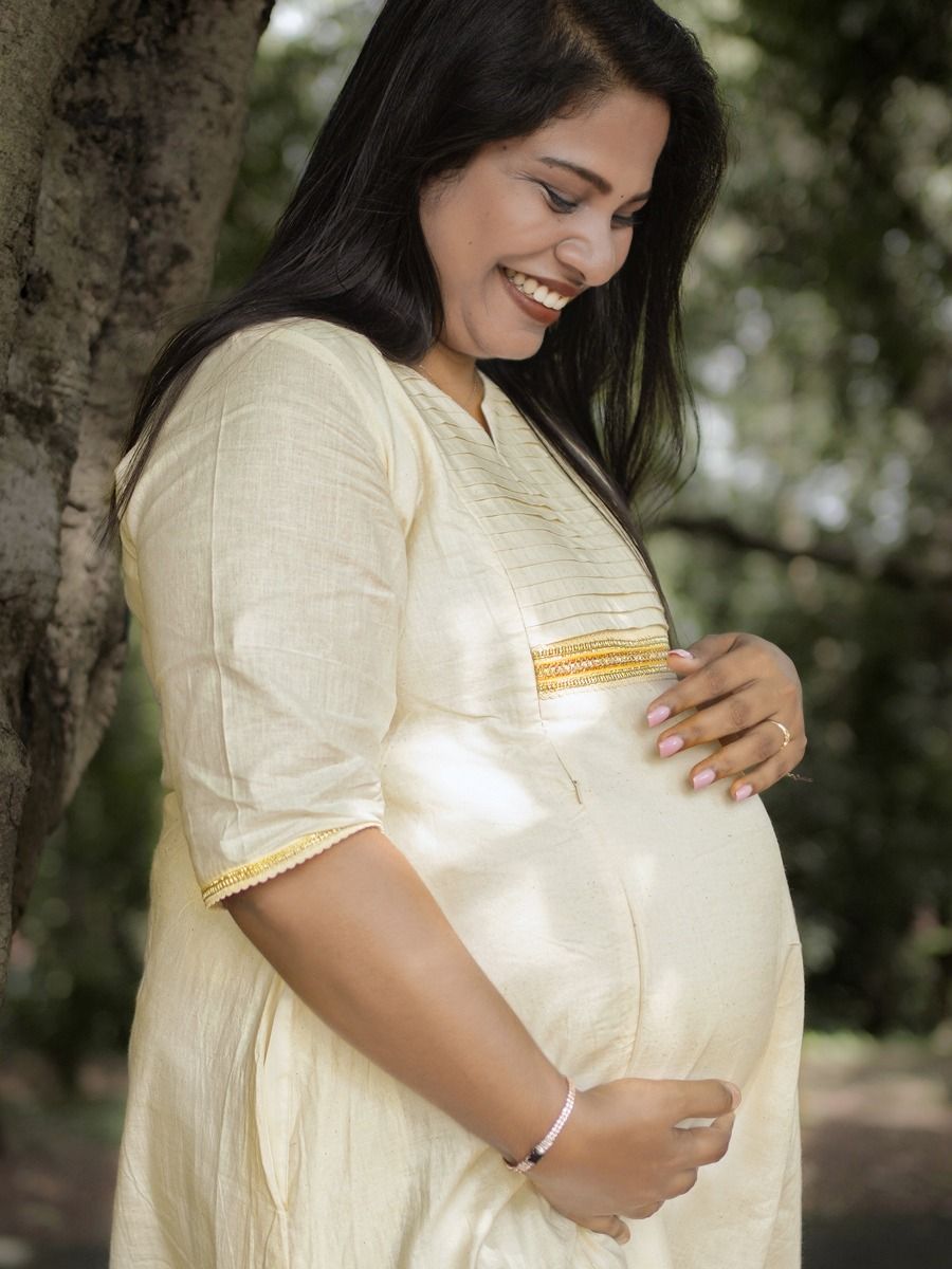 Maternity Midi Onam Festive Dress Ela
