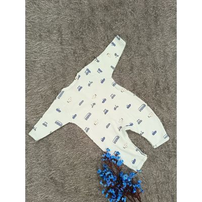 Baby Jumpsuit Boy- Blue Vehicle Print