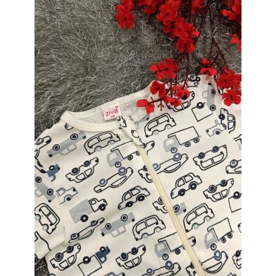 Sleepsuit/Cap- Boy(Vehicle print)