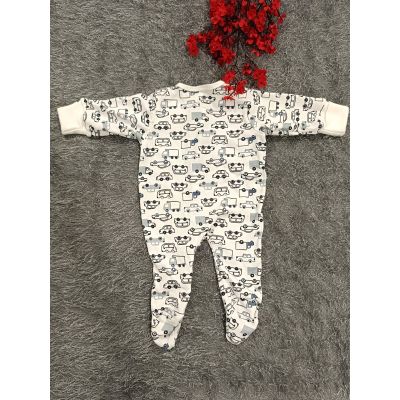 Sleepsuit/Cap- Boy(Vehicle print)