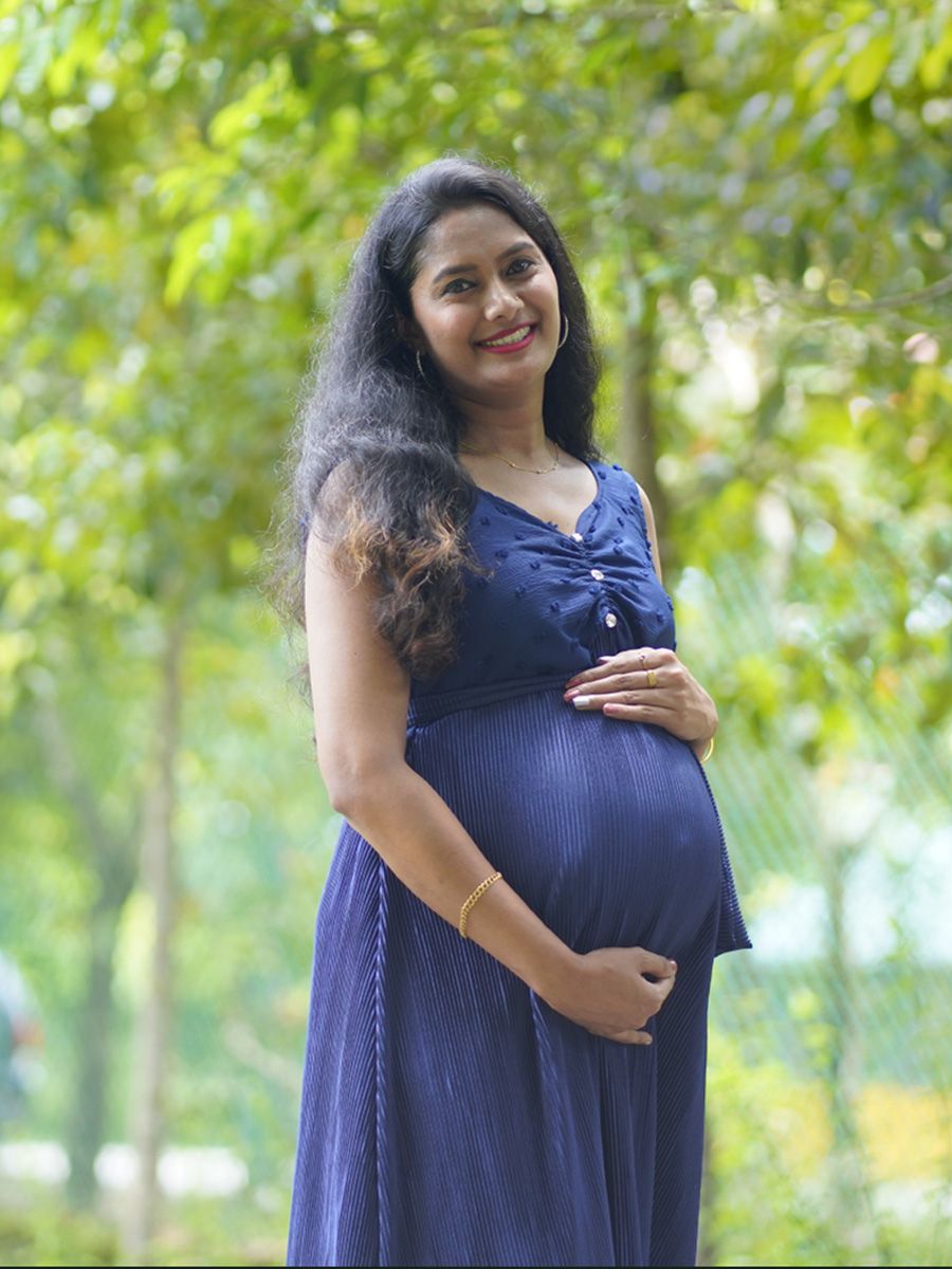 Photoshoot Gown Navy Blue