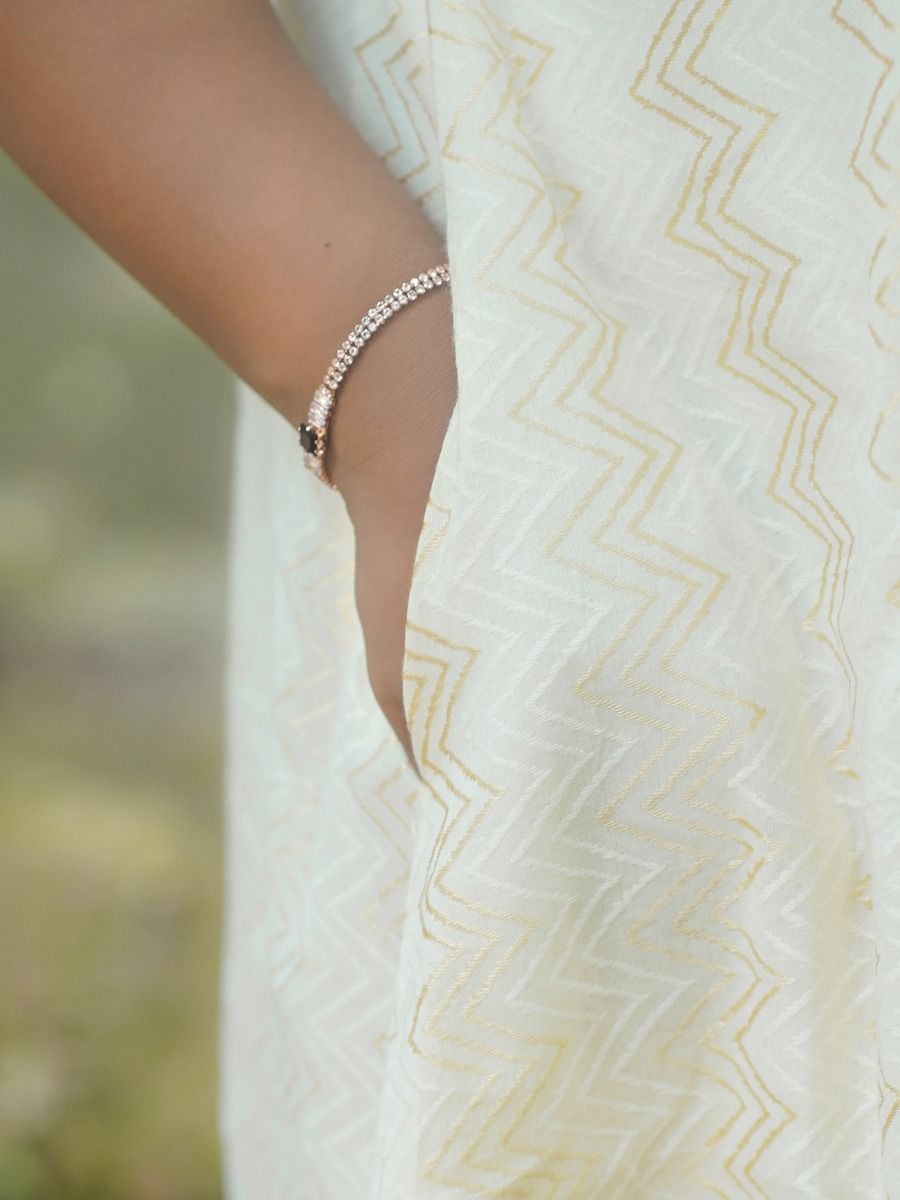 Maternity Midi Onam Festive Dress Cleta Zig Zag