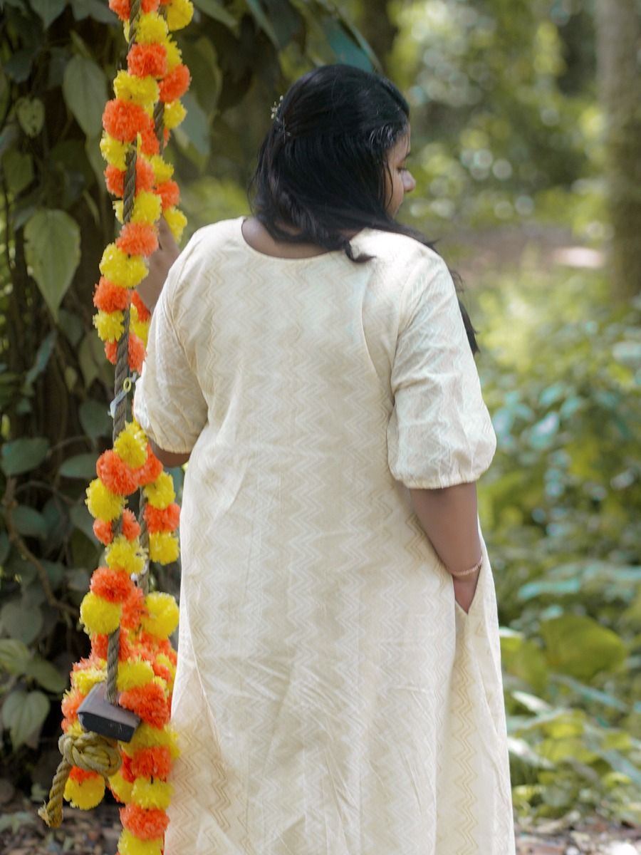 Maternity Midi Onam Festive Dress Cleta Zig Zag