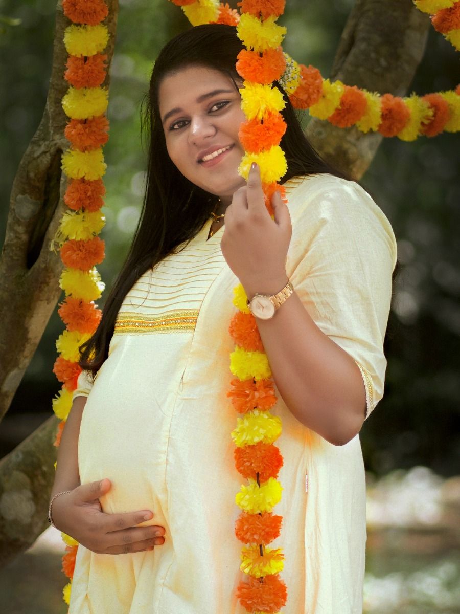 Maternity Midi Onam Festive Dress Ela Y