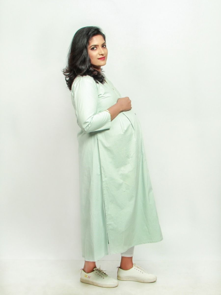 Nursing Kurta Top (Elsa pale green )