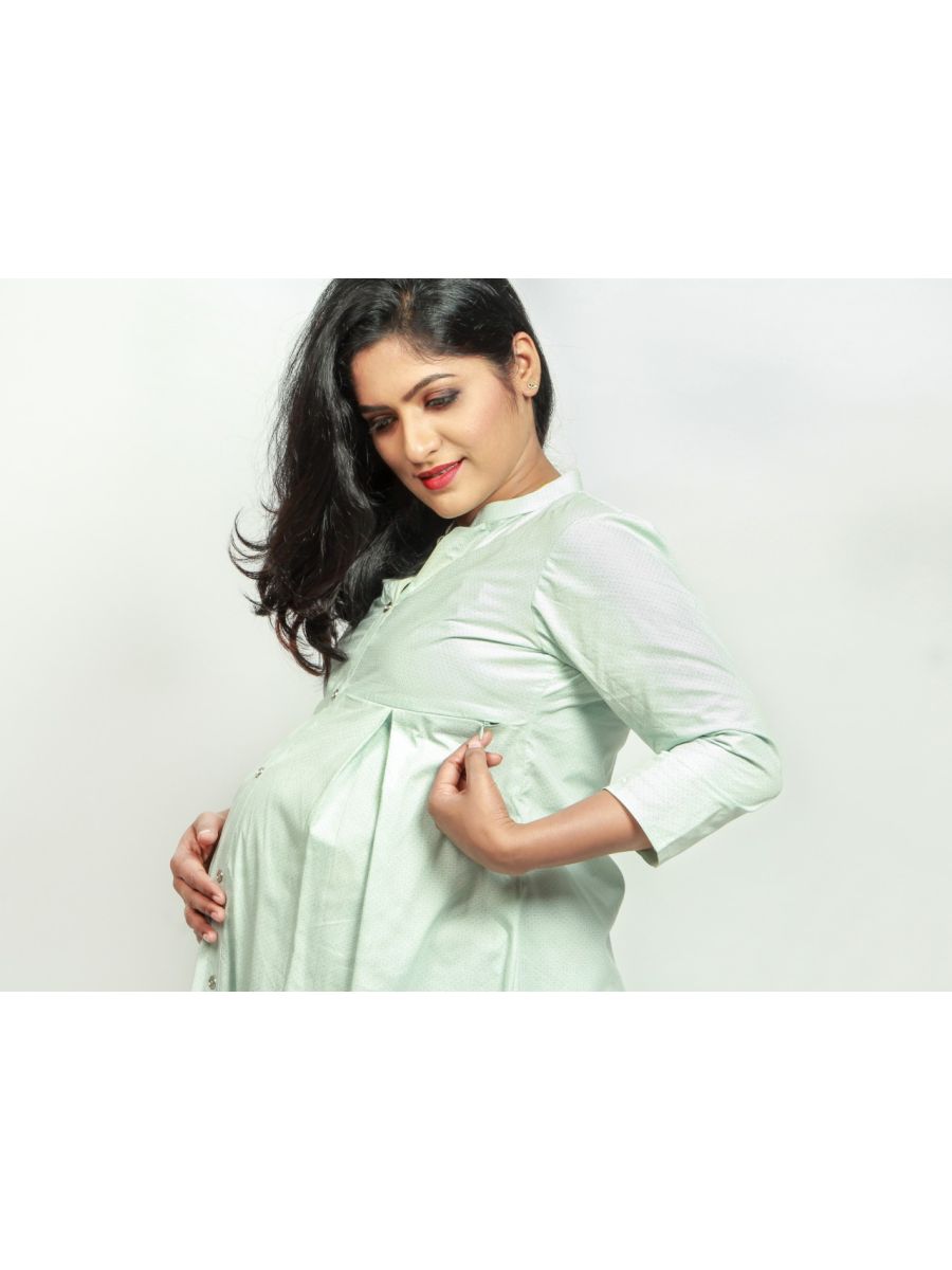 Nursing Kurta Top (Elsa pale green )