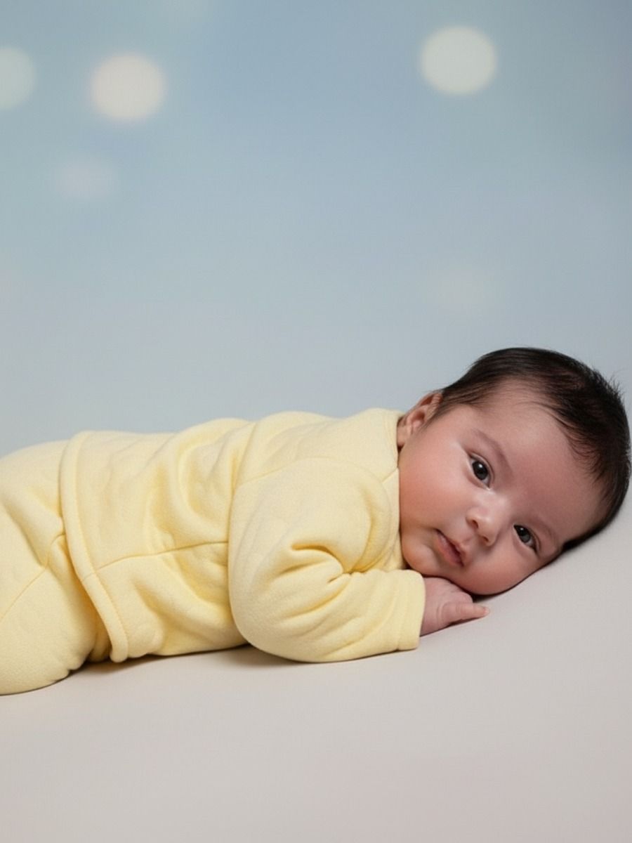 New Born Baby Sweater Top & Pant Yellow