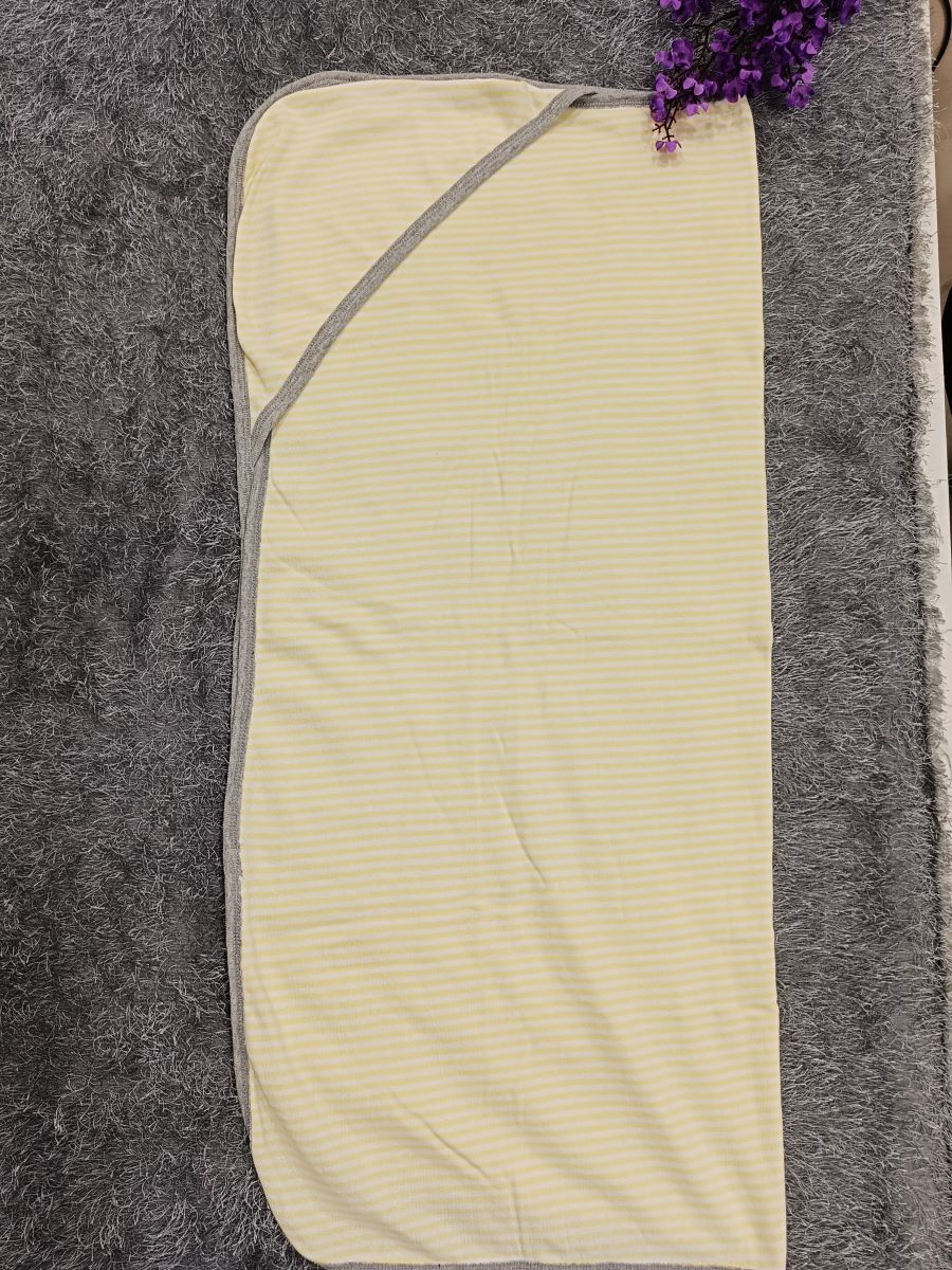 Baby Hood Towel- Yellow Lines