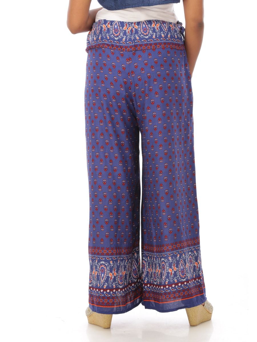 Maternity Palazzo Pants With Adjustable Cord (Kalahasti)