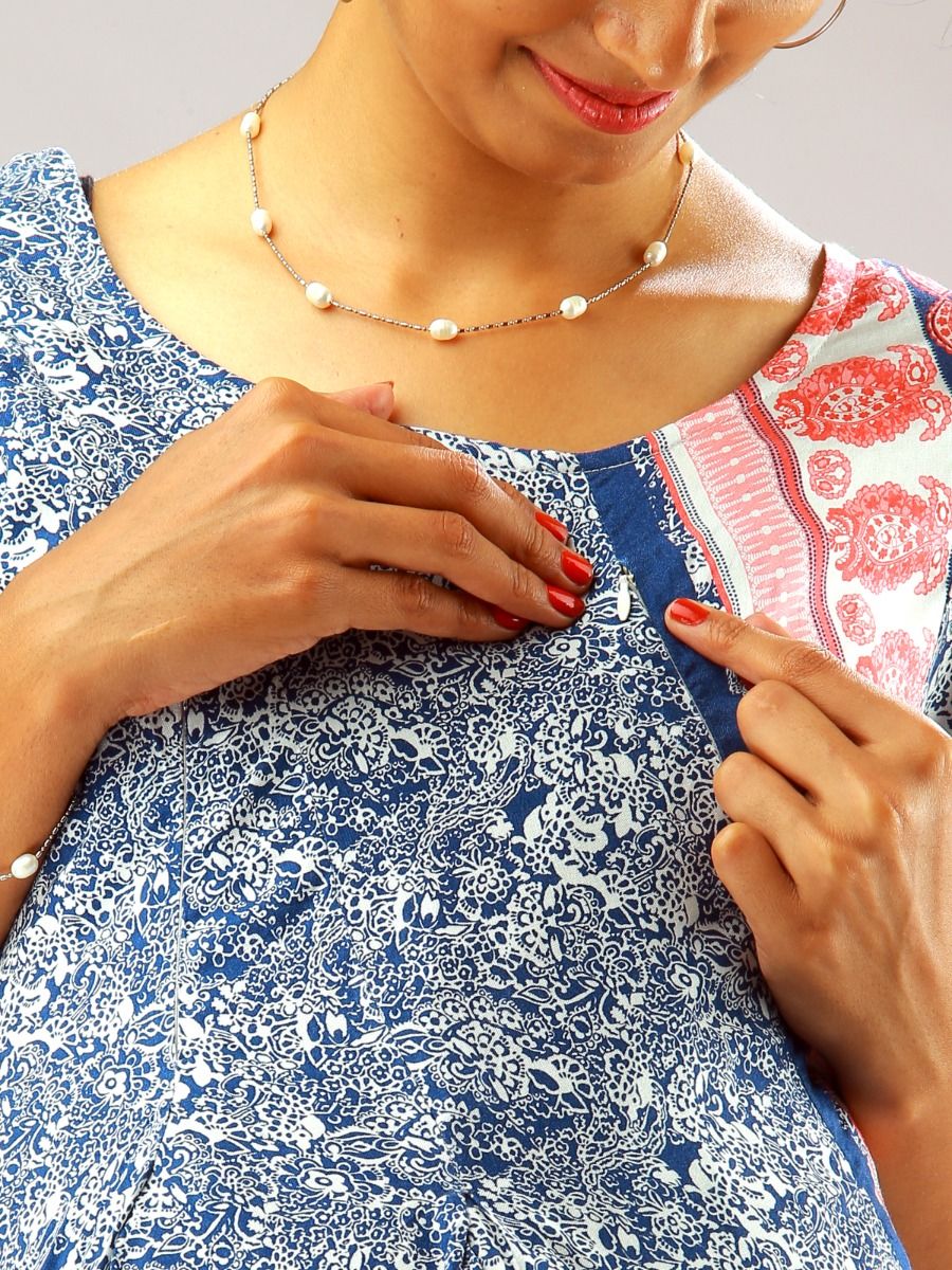 Nursing Kurta Printed (Kriti Pink)