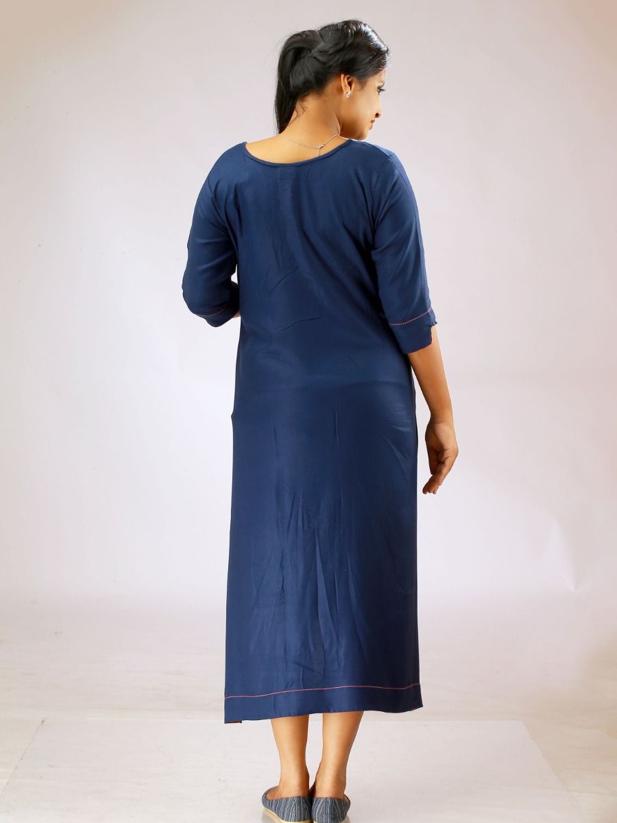 Nursing Top Blue Short Slit (Lax Blue)