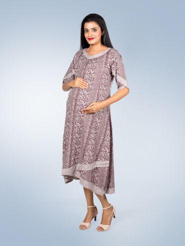Rayon maternity and nursing dress (Kamya)