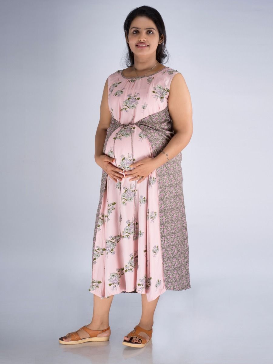 Maternity & Nursing Short dress Wings peach