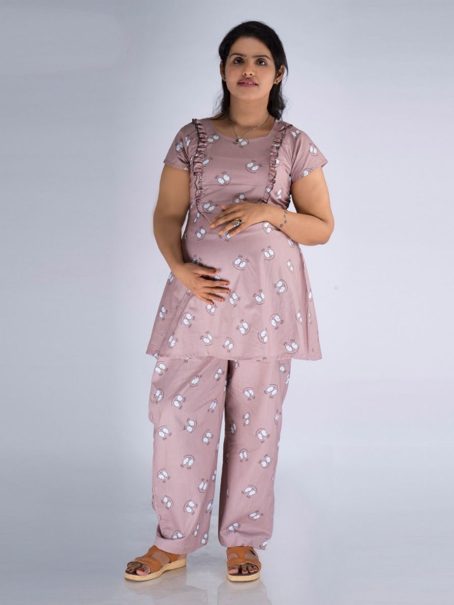 Maternity & Nursing Pyjama suits Jare Brown