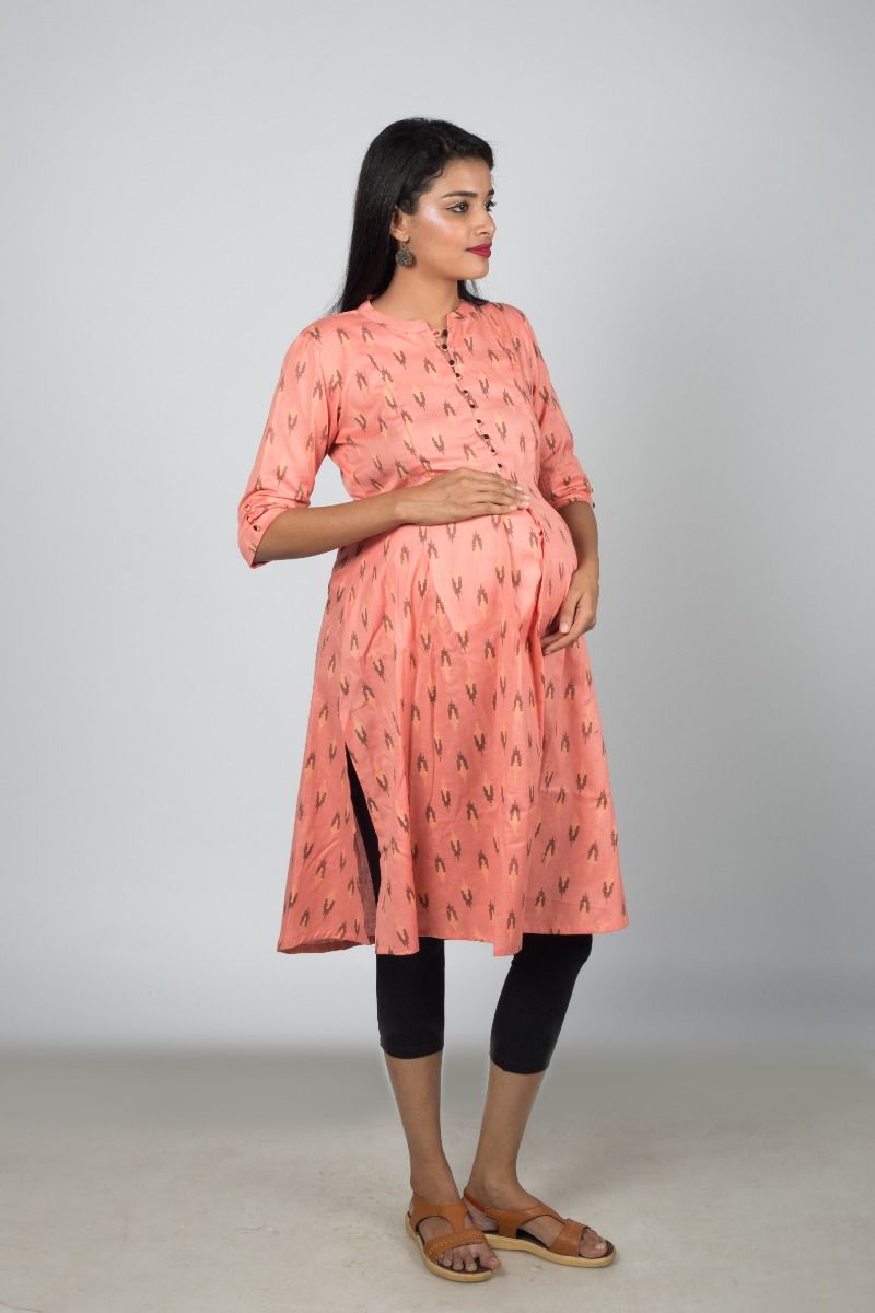 Buy Nursing and Maternity Dress/Floral Print and Flare Maternity  Dress/Cotton Feeding Kurtis/Fabulous Pregnancy Maxi Dress/Pregnancy Long  Gown/ (X-Large, Red) at Amazon.in