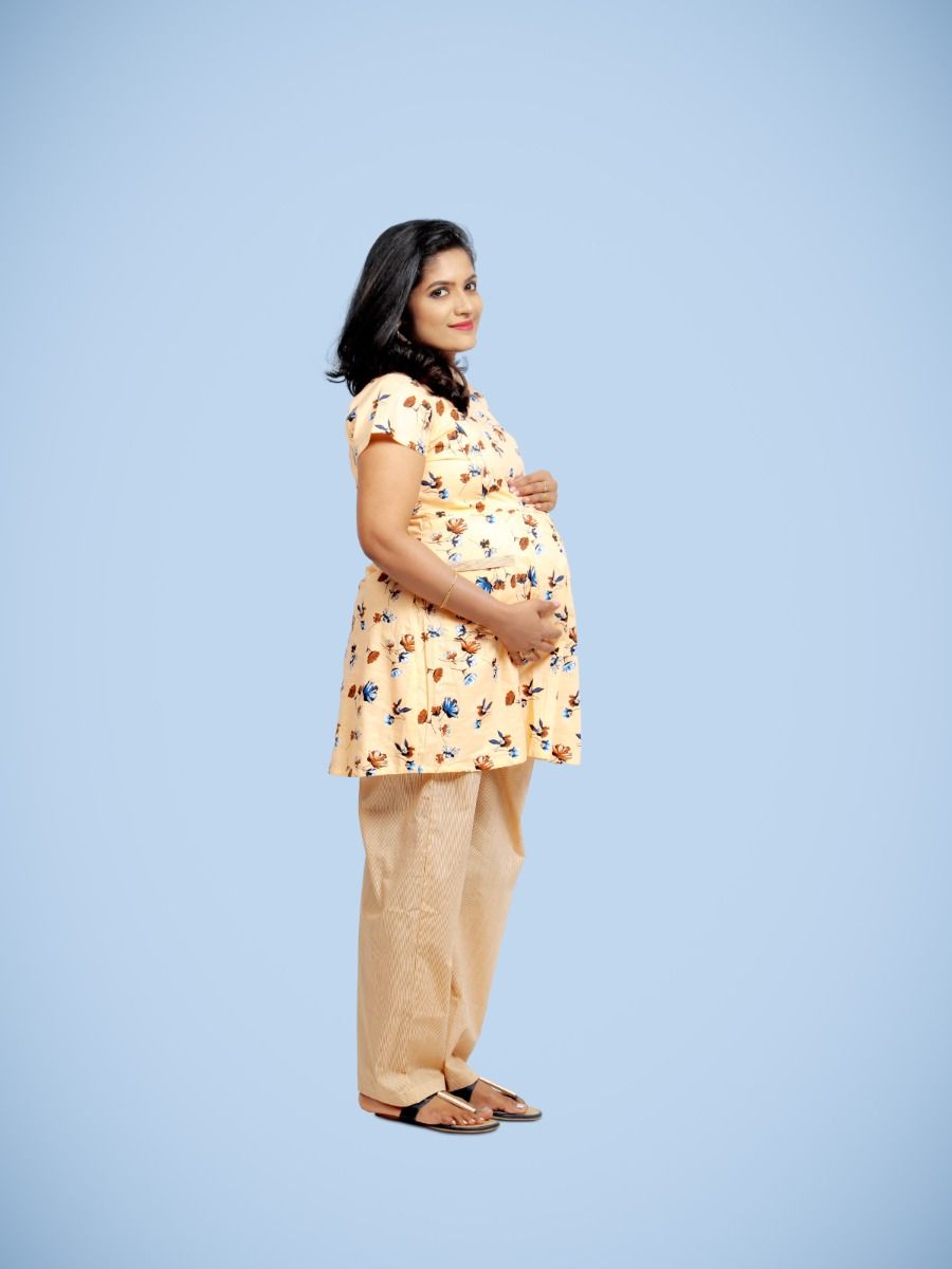  Maternity & Nursing Pyjama suits-Zoya Peach