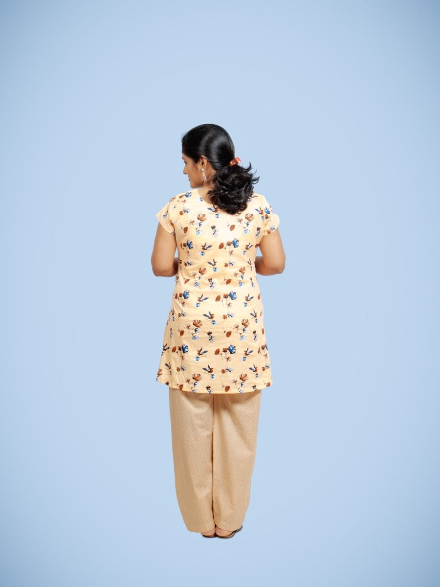  Maternity & Nursing Pyjama suits-Zoya Peach