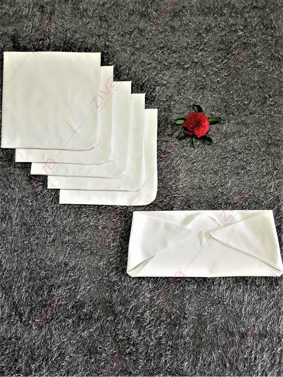 Ziva Reusable Square Cotton Nappy 6pcs Pack