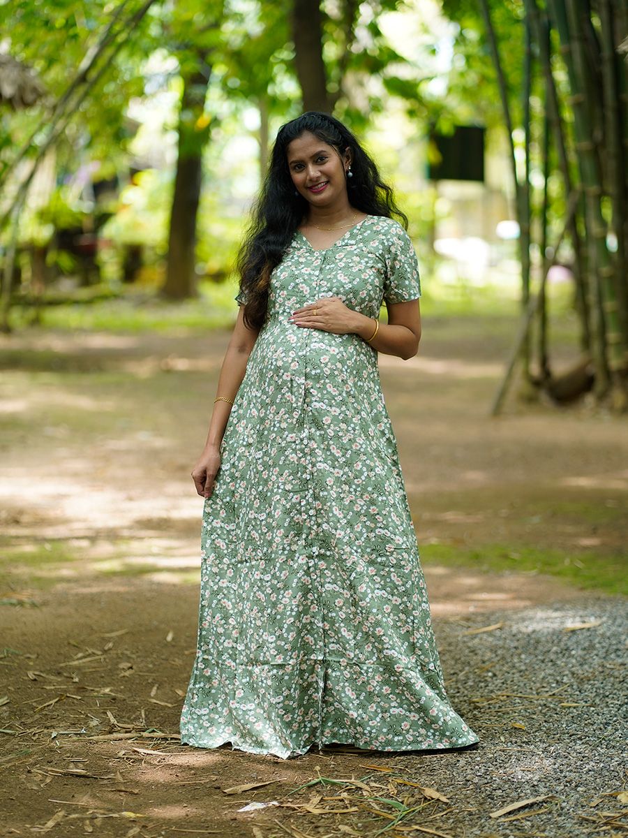 Light Green Premium Quality Printed Party Wear Gown For Ladies at Best  Price in Rapar | Top Ten