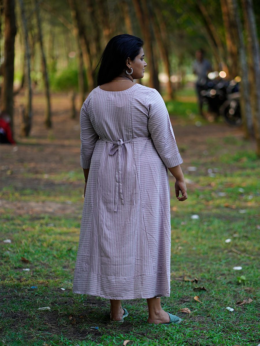 Maternity short Dress- Eve Brown Lines