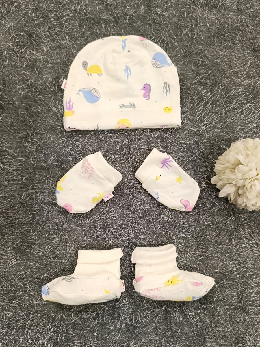 Newborn baby mittens and booties best sale