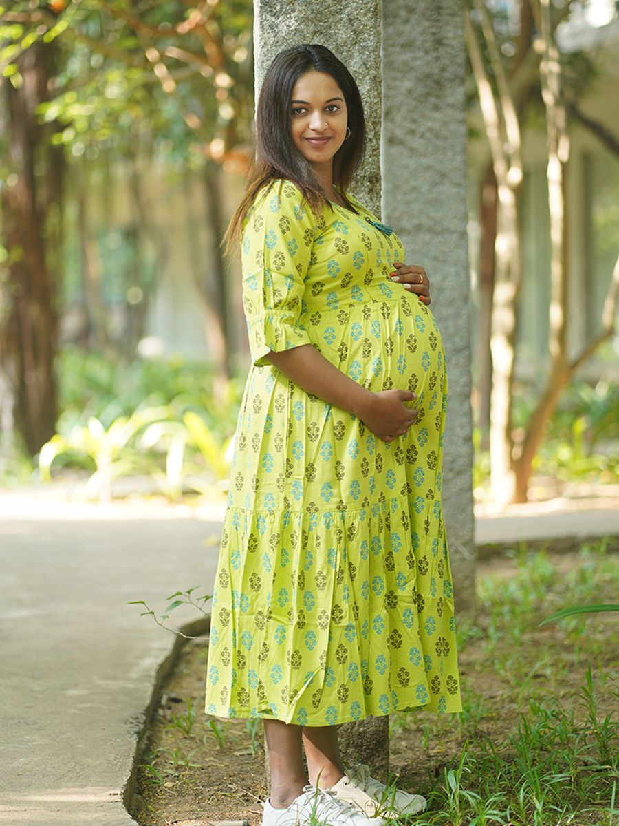 Maternity-dress, Medium Green