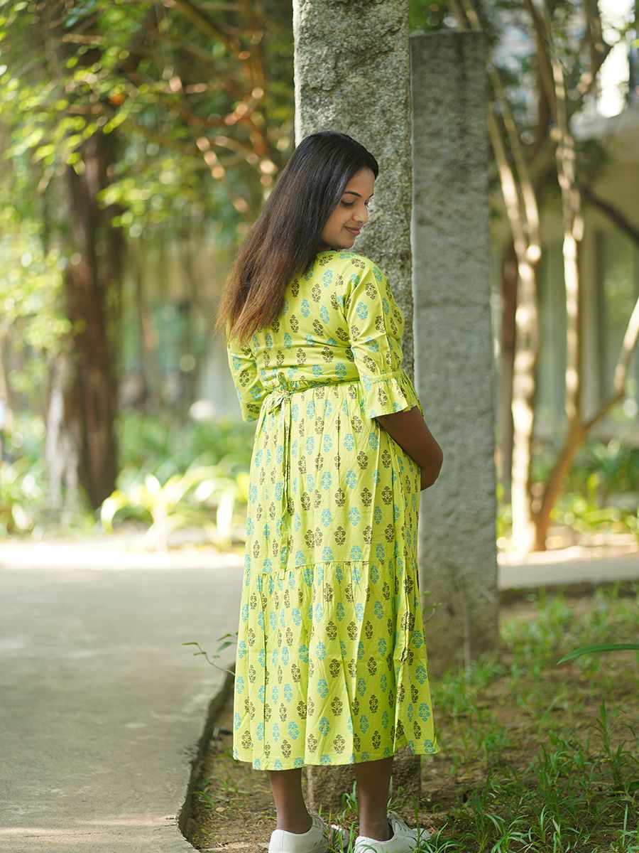 Maternity Midi Dress (Green)